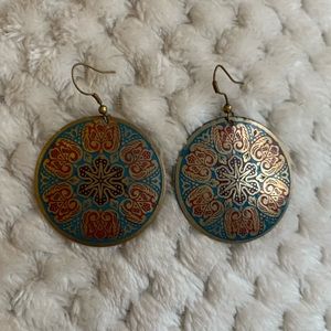 Circular disc earrings